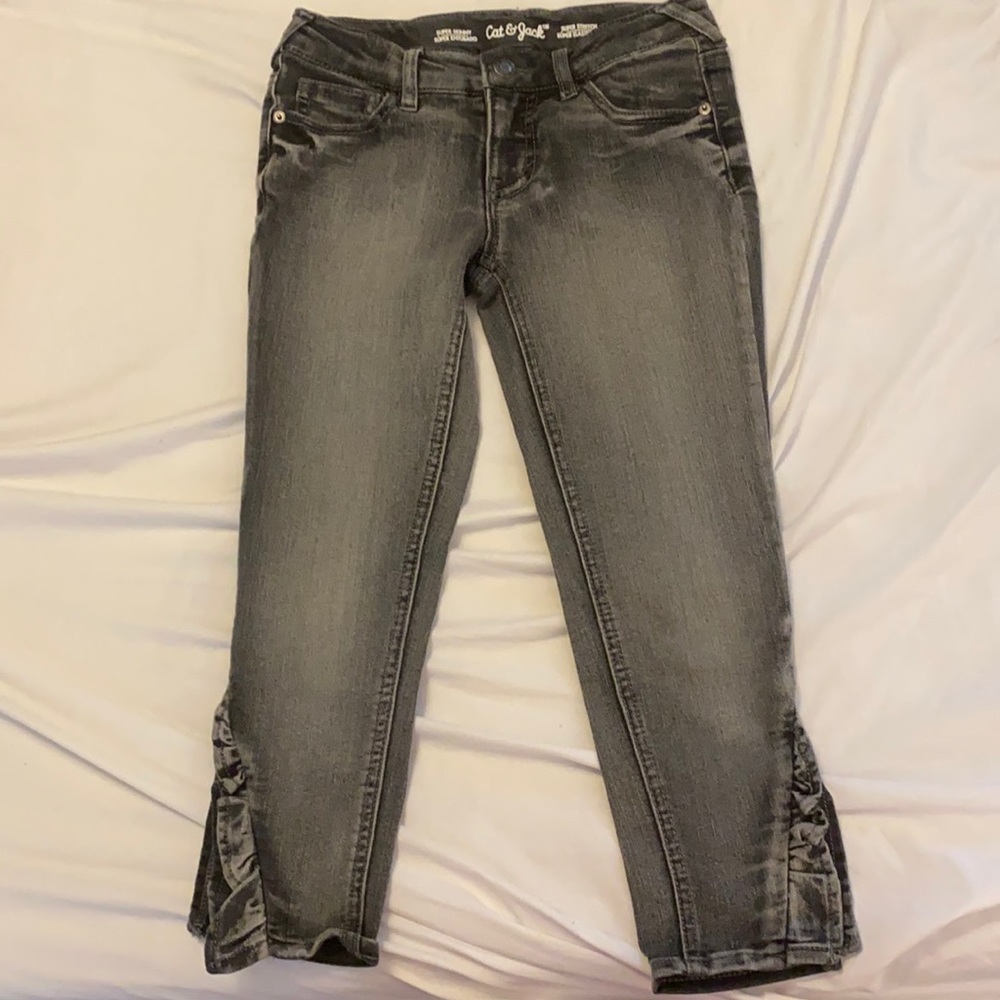 Girls Gray Skinny Jeans